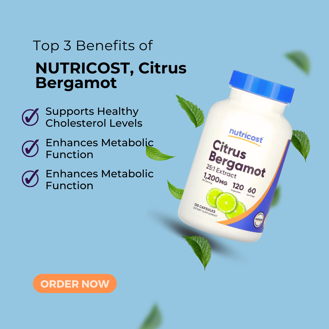 Nutricost, Citrus Bergamot Capsule, 25:1 Bergamot Extract, Health support, Gluten Free, 120 Capsules - Ultimate Sup Singapore