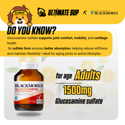 Blackmore, Glucosamine Sulfate, Joint supplement, 1500mg 180 tablets - Ultimate Sup Singapore