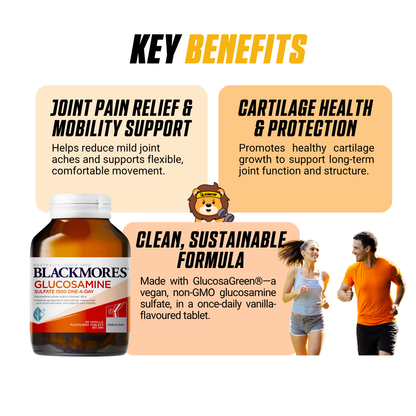 Blackmore, Glucosamine Sulfate, Joint supplement, 1500mg 180 tablets - Ultimate Sup Singapore
