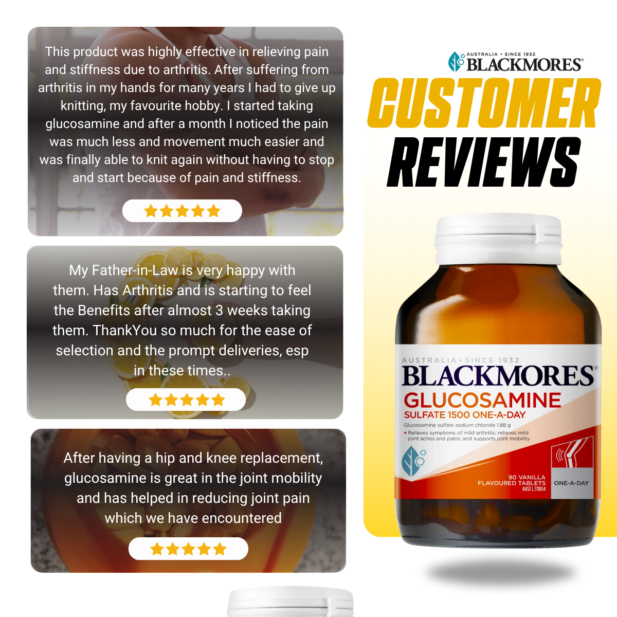 Blackmore, Glucosamine Sulfate, Joint supplement, 1500mg 180 tablets - Ultimate Sup Singapore