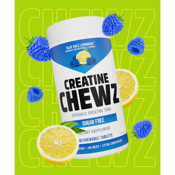 PVL Creatine Chewz, Creatine Monohydrate, Sugar Free, 3rd Party Tested, Animal Free, 80 tablets