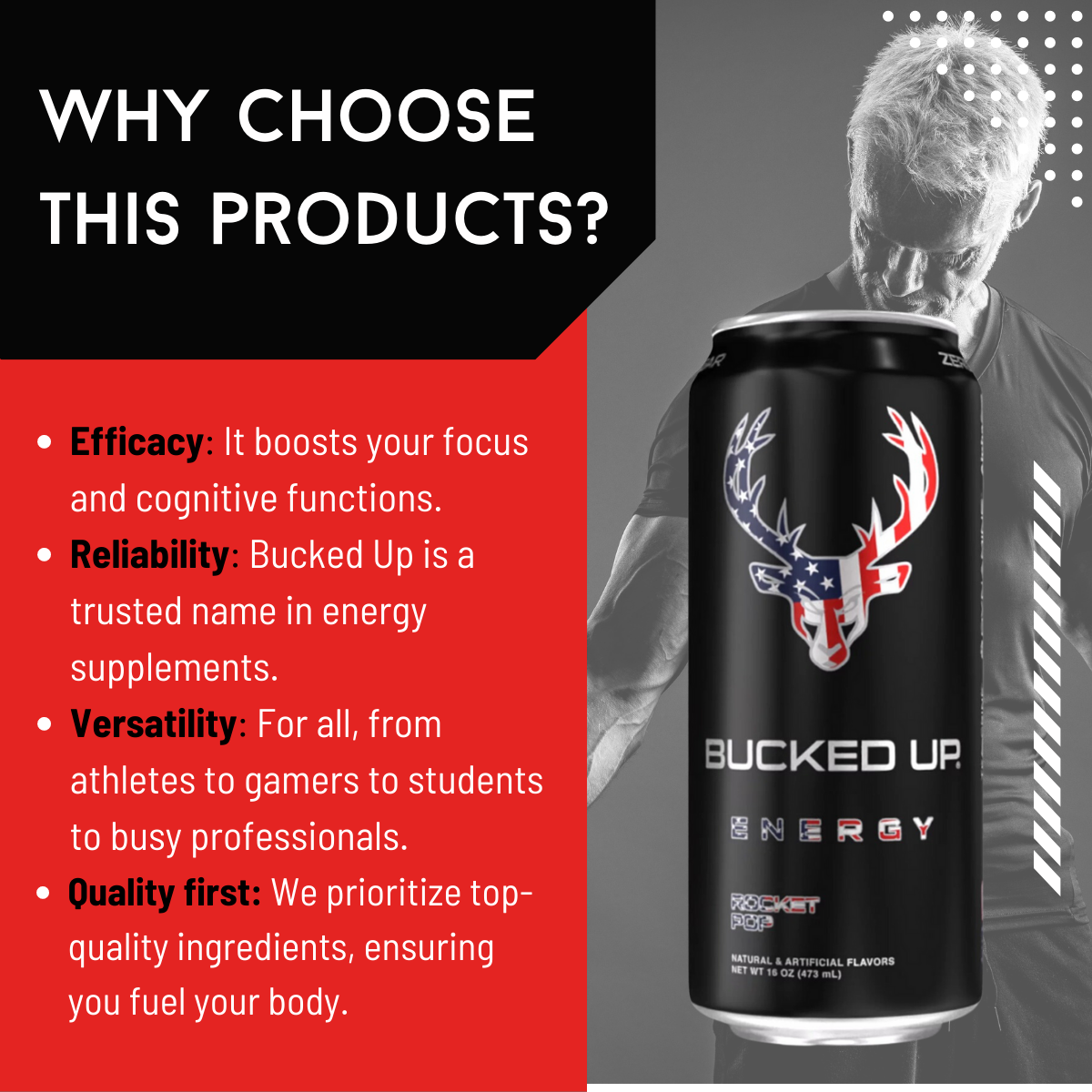 Bucked Up Energy, Extreme Energy And Focus Drink, 3-12 cans - Ultimate Sup Singapore