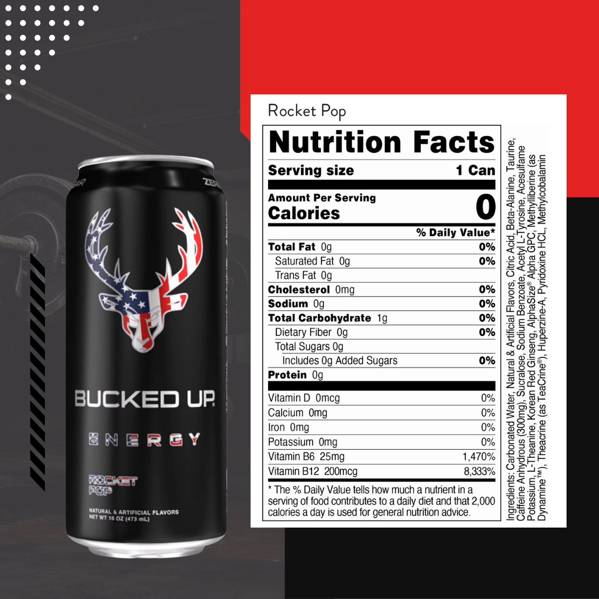Bucked Up Energy, Extreme Energy And Focus Drink, 3-12 cans - Ultimate Sup Singapore