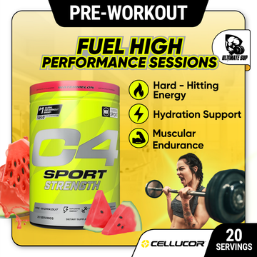 C4, Sport Strength Pre Workout Powder, 20sers - Ultimate Sup Singapore