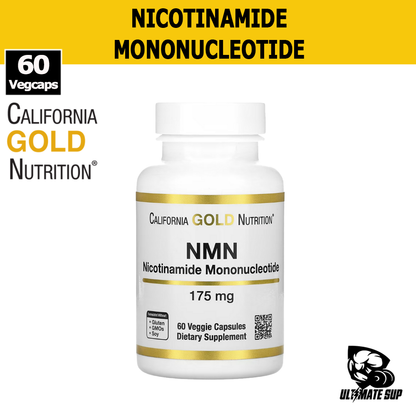 California Gold Nutrition, NMN, Antioxidant Support, Cellular Health Vitamins, Anti Aging Effects & Vegan Friendly, 175 mg, 60 Veggie Capsules - Ultimate Sup Singapore