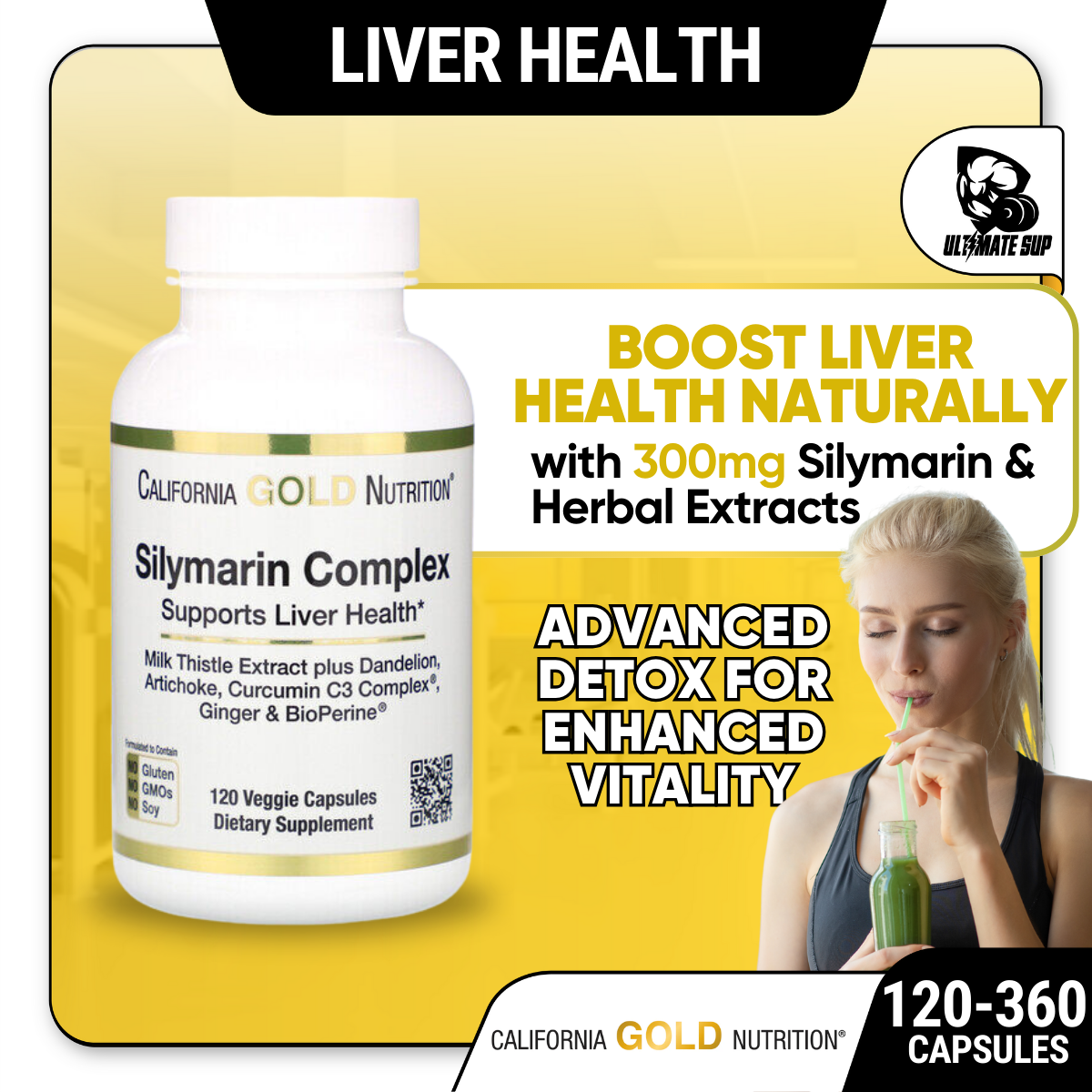 California Gold Nutrition, Silymarin Complex, Liver Health 300 mg, 120 Veggie Caps - Ultimate Sup Singapore