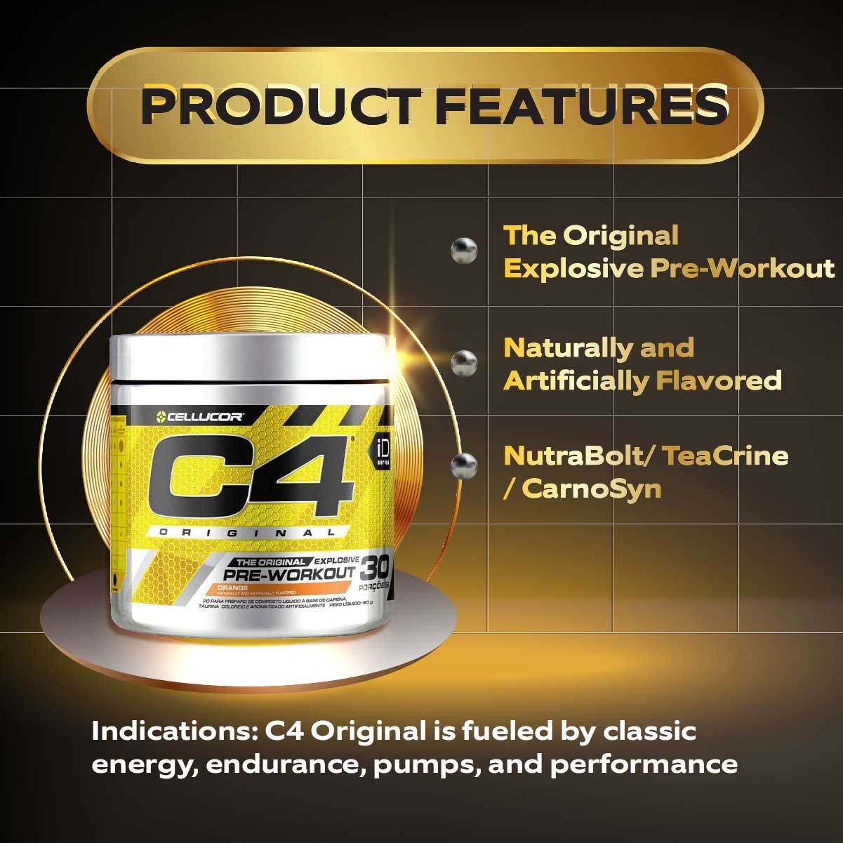 Cellucor, C4 Original Explosive Powder, 30-50 Sers - Ultimate Sup Singapore