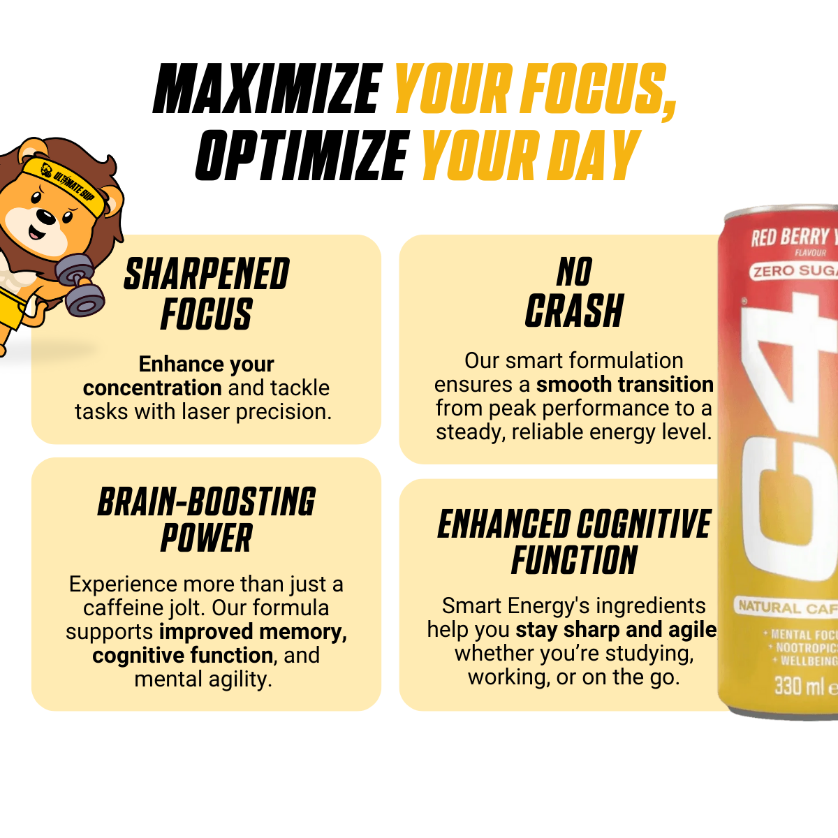 Cellucor C4 Smart Energy 12 x 330ml - Ultimate Sup Singapore