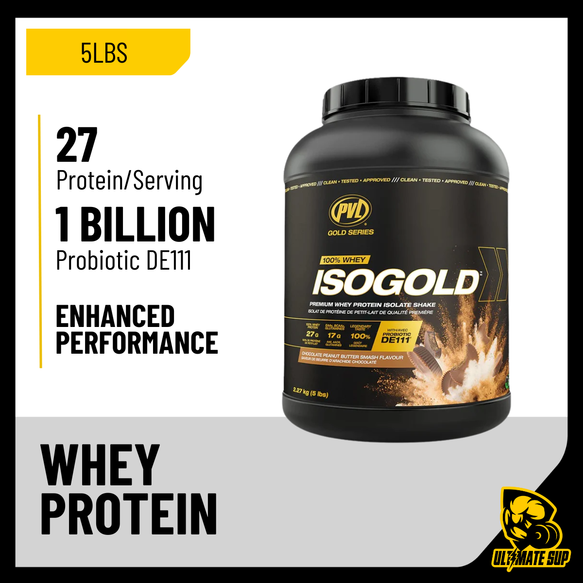 PVL Gold Series, Iso Gold - Whey Protein Isolate, 5 lbs