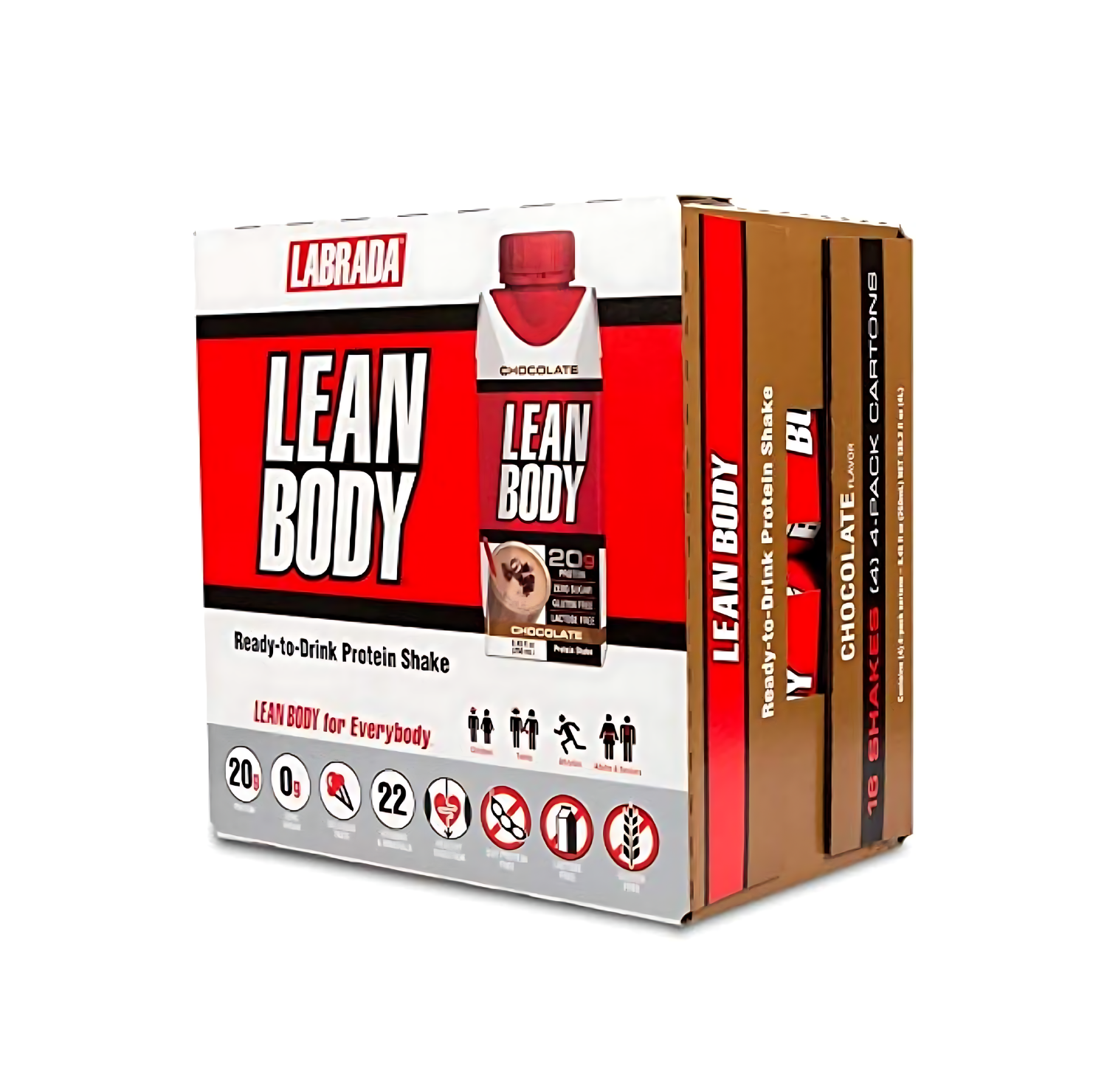 Labrada, Lean Body Ready-to-Drink Protein Shake, Support Lean Muscle, Gluten Free, Healthy Digestion, 8.5oz - Ultimate Sup Singapore