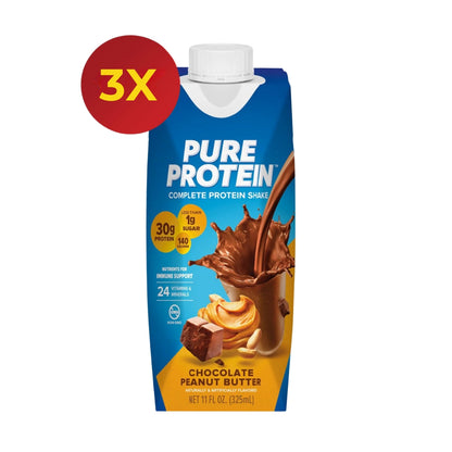 Pure Protein Shake, 30g Protein, Support Muscle, Vitamins, Keto Friendly, Various Flavors, 3-12 packs