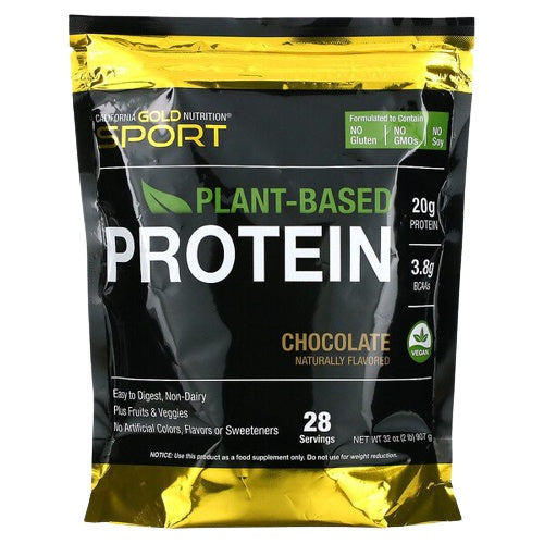 California Gold Nutrition, Chocolate Plant Based Protein, Vegan, Easy to Digest, 2 lb (907 g) - Ultimate Sup Singapore