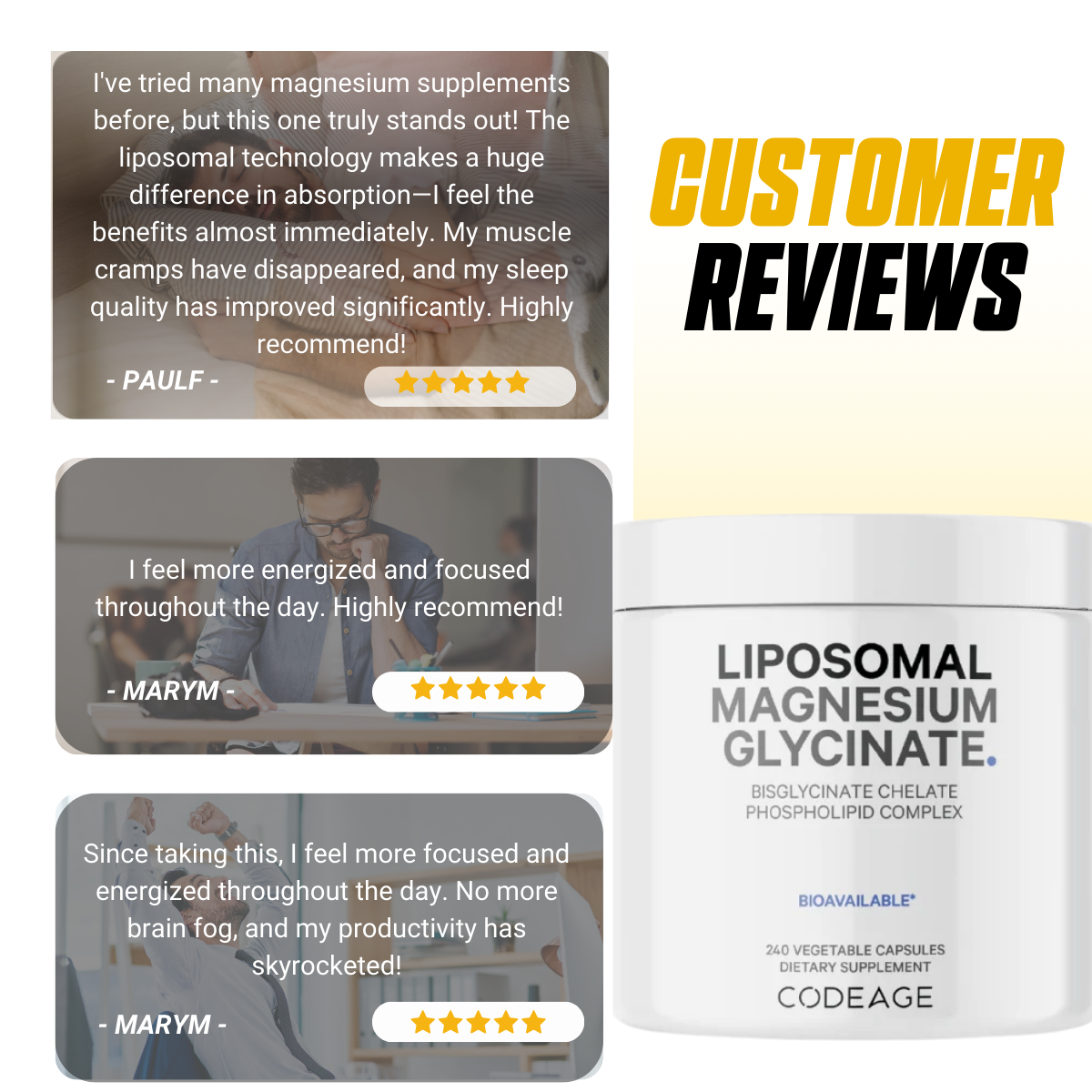 Codeage, Liposomal Magnesium Glycinate, 120-240 Vegetable Capsules - Ultimate Sup Singapore