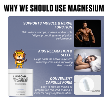 Codeage, Liposomal Magnesium Glycinate, 120-240 Vegetable Capsules - Ultimate Sup Singapore