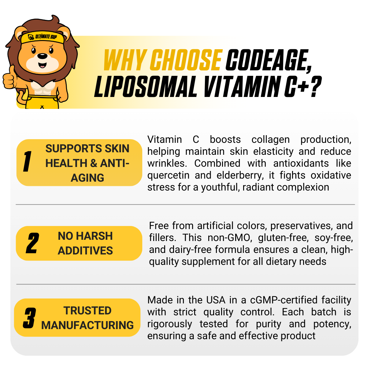 Codeage, Liposomal Vitamin C+, Quercetin, Rosehips, Zinc, Support Immune System, 180 Capsules - Ultimate Sup Singapore