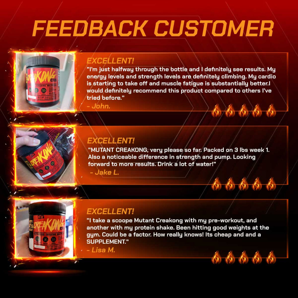 Combo MASS MONSTER, Mutant Mass Extreme 12lbs + CreaKong 300g + Madness 504g + Geaar 378g +  Multi 60caps + Omega 3 200s - Ultimate Sup Singapore