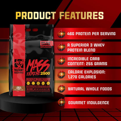 Combo ULTIMATE PERFORMANCE, Mutant Mass Extreme 2500 12lbs + CreaKong 300g + Omega 3 200s + JNX The Curse, Mass Gainer - Ultimate Sup Singapore