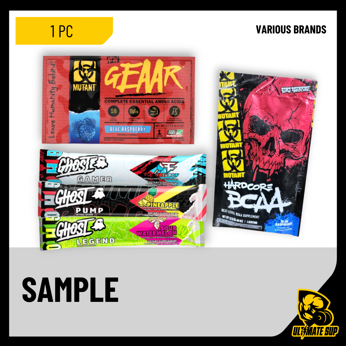 Convenient Packet [1 serving], Whey Protein, Preworkout, BCAA, Mass Gainer, Build Muscle, Various Brands n Flavors - Ultimate Sup Singapore
