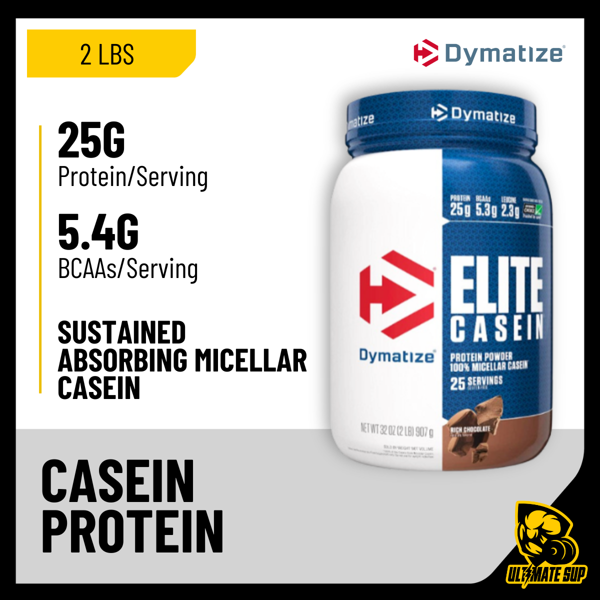 Dymatize Nutrition, Elite Casein, 2lbs - Ultimate Sup Singapore