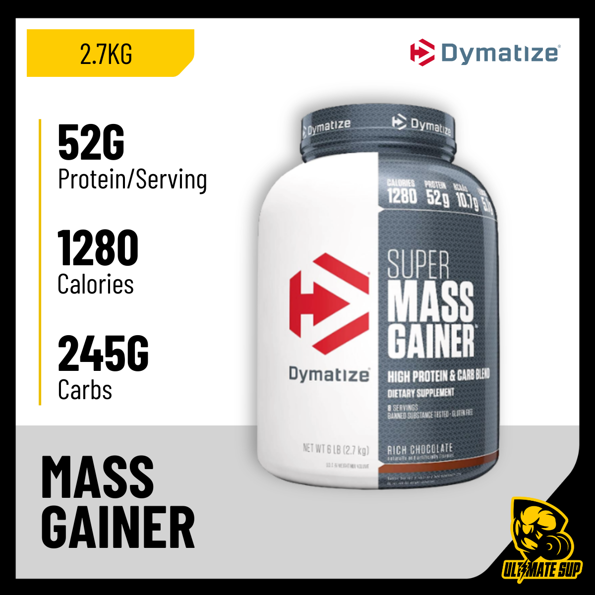 Dymatize Nutrition, Super Mass Gainer, 6-12lbs - Ultimate Sup Singapore