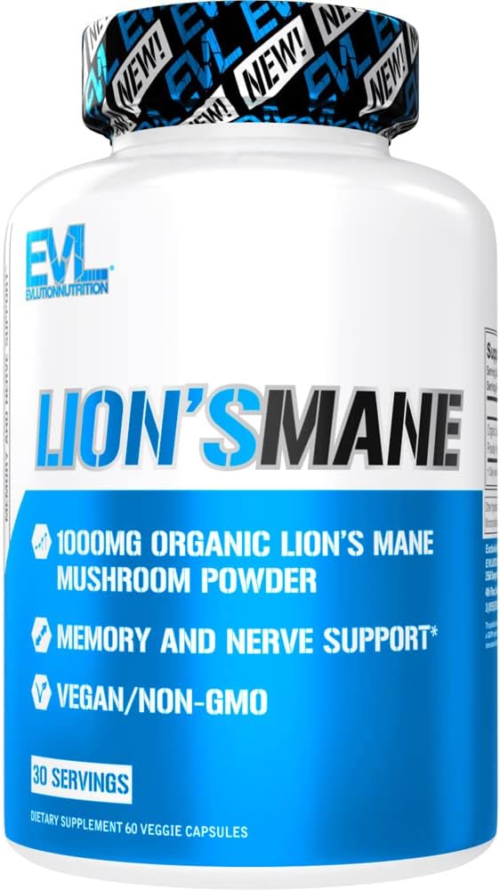 EVLution Nutrition, Lion's Mane, 60 Veggie Capsules - Ultimate Sup Singapore
