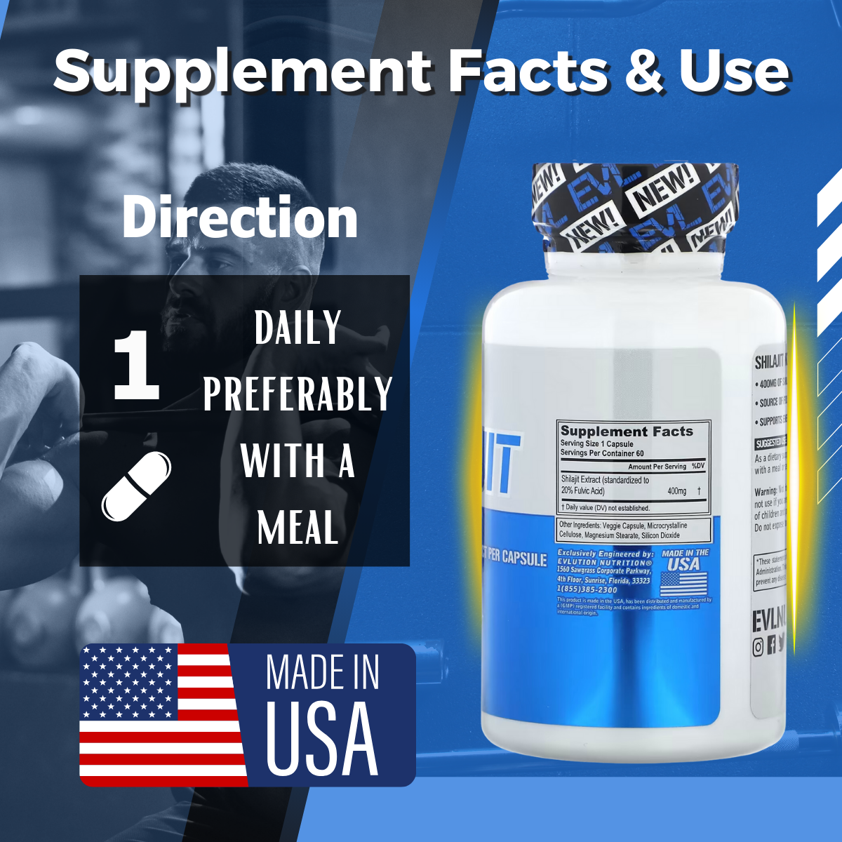 EVLution Nutrition, Shilajit, Enhanced Health Effectiveness, Energy Booster, 60 Veggie Capsules - Ultimate Sup Singapore