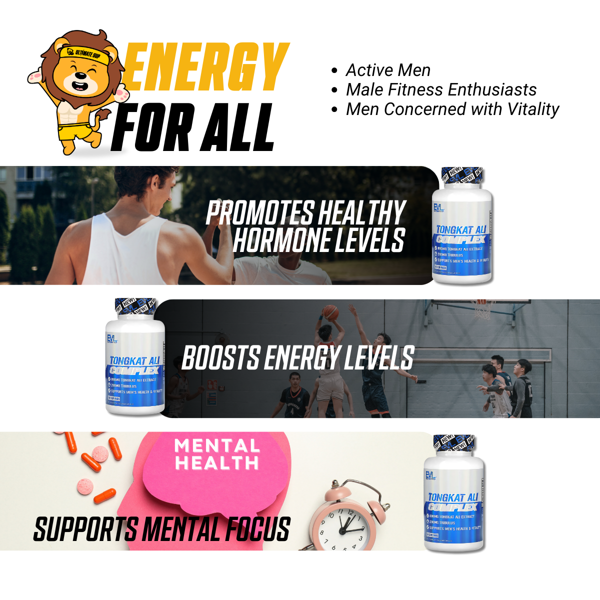 EVLution Nutrition, Tongkat Ali Complex, 800 mg, 60 Veggie Capsules - Ultimate Sup Singapore