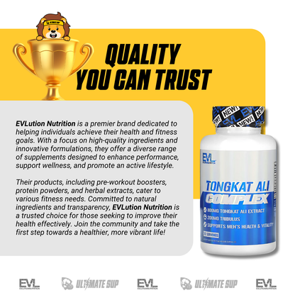 EVLution Nutrition, Tongkat Ali Complex, 800 mg, 60 Veggie Capsules - Ultimate Sup Singapore