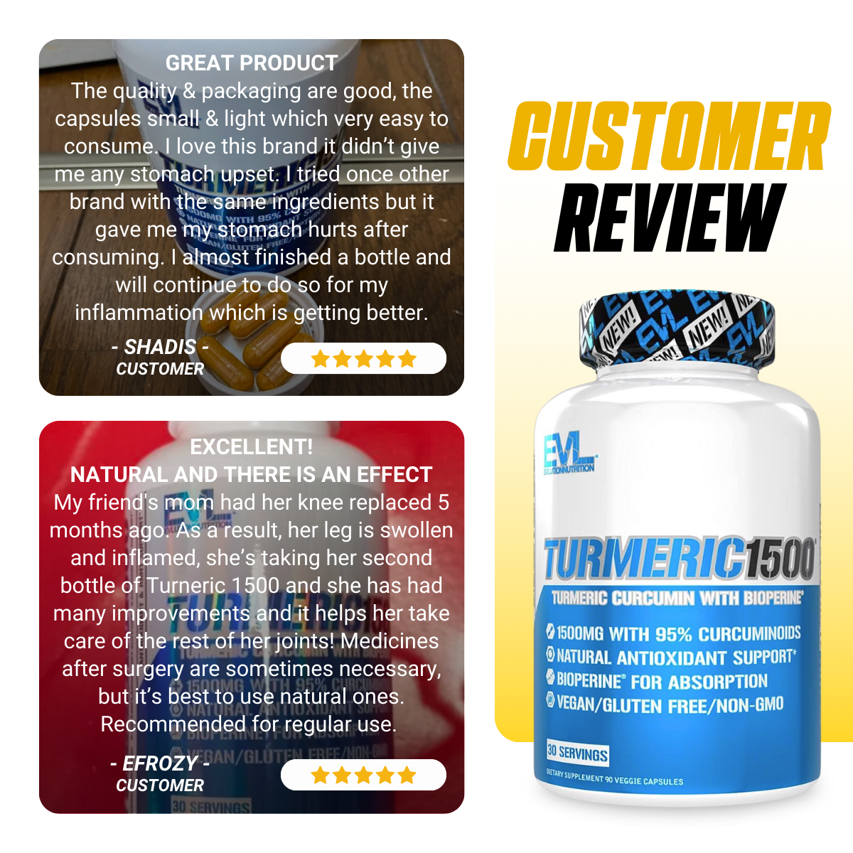 EVLution Nutrition, Turmeric1500 | Turmeric Curcumin with Bioperine, Fast Absorption, Anti Inflammatory, Antioxidant, For Digestive Skin Muscle Immunity Liver & Joint Support | 90 Veggie Capsules - Ultimate Sup Singapore