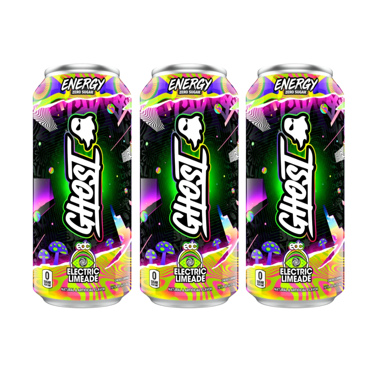 GHOST, Energy Drink, 200mg Caffeine, 12 Cans