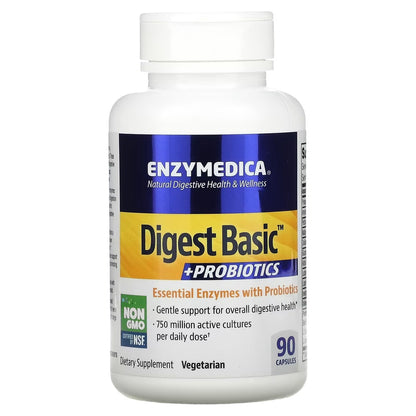 Enzymedica Digest Basic, Essential Enzyme Formula, Support Healthy Digestion 30-180 Counts - Ultimate Sup Singapore