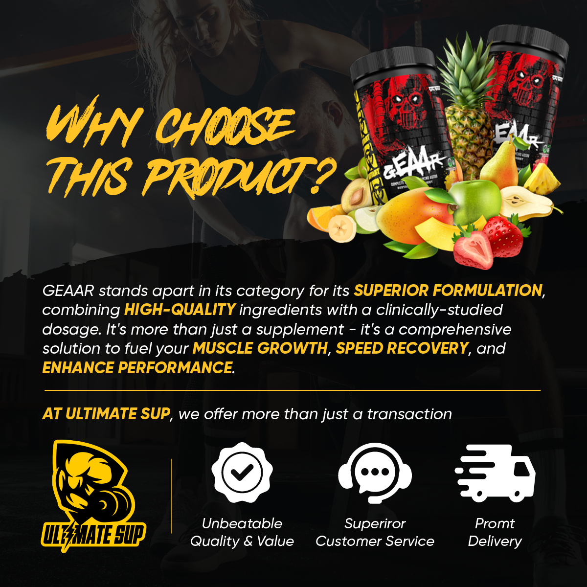 Mutant GEAAR, Complete Essential Amino Acid, 30 servings - Ultimate Sup Singapore