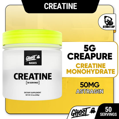 GHOST BASICS Creapure Creatine Monohydrate, AstraGin 50 servings - Ultimate Sup Singapore