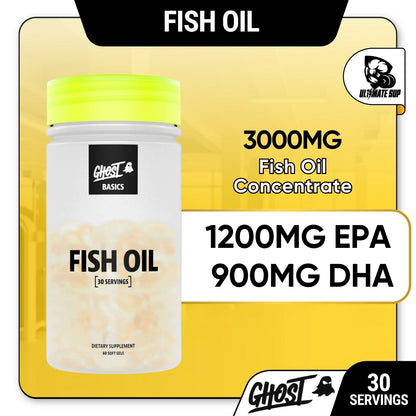 GHOST BASICS FISH OIL, 3000MG Daily Omega 3 Fatty Acids 30 servings - Ultimate Sup Singapore