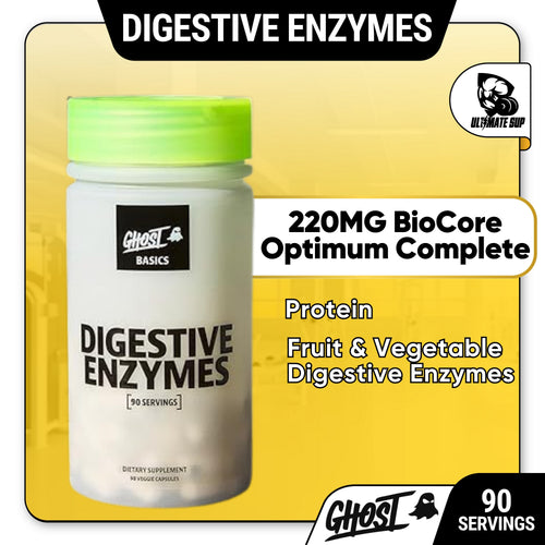 GHOST Basics Digestive Enzymes Supplement, Multi-Enzymes, Probiotics for Supporting Digestion 90 servings - Ultimate Sup Singapore