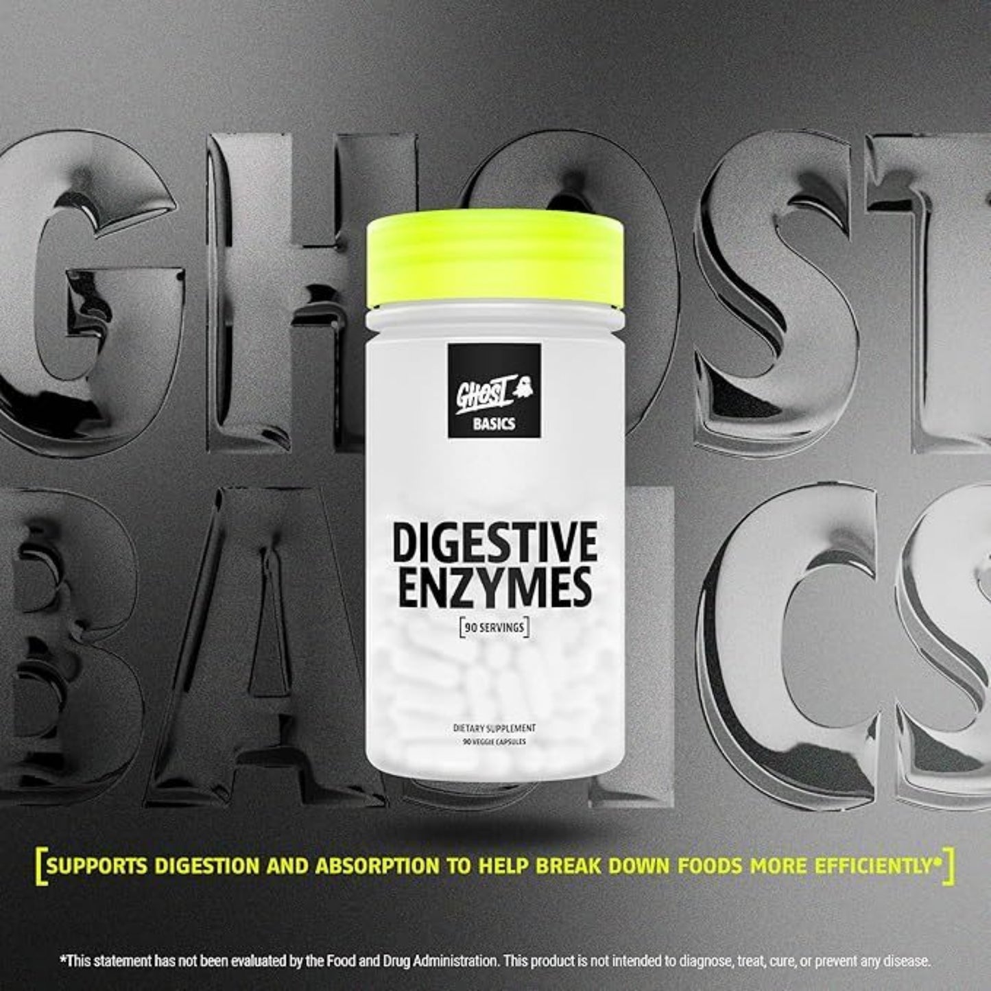 GHOST Basics Digestive Enzymes Supplement, Multi-Enzymes, Probiotics for Supporting Digestion 90 servings - Ultimate Sup Singapore