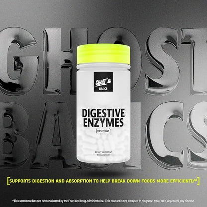 GHOST Basics Digestive Enzymes Supplement, Multi-Enzymes, Probiotics for Supporting Digestion 90 servings - Ultimate Sup Singapore