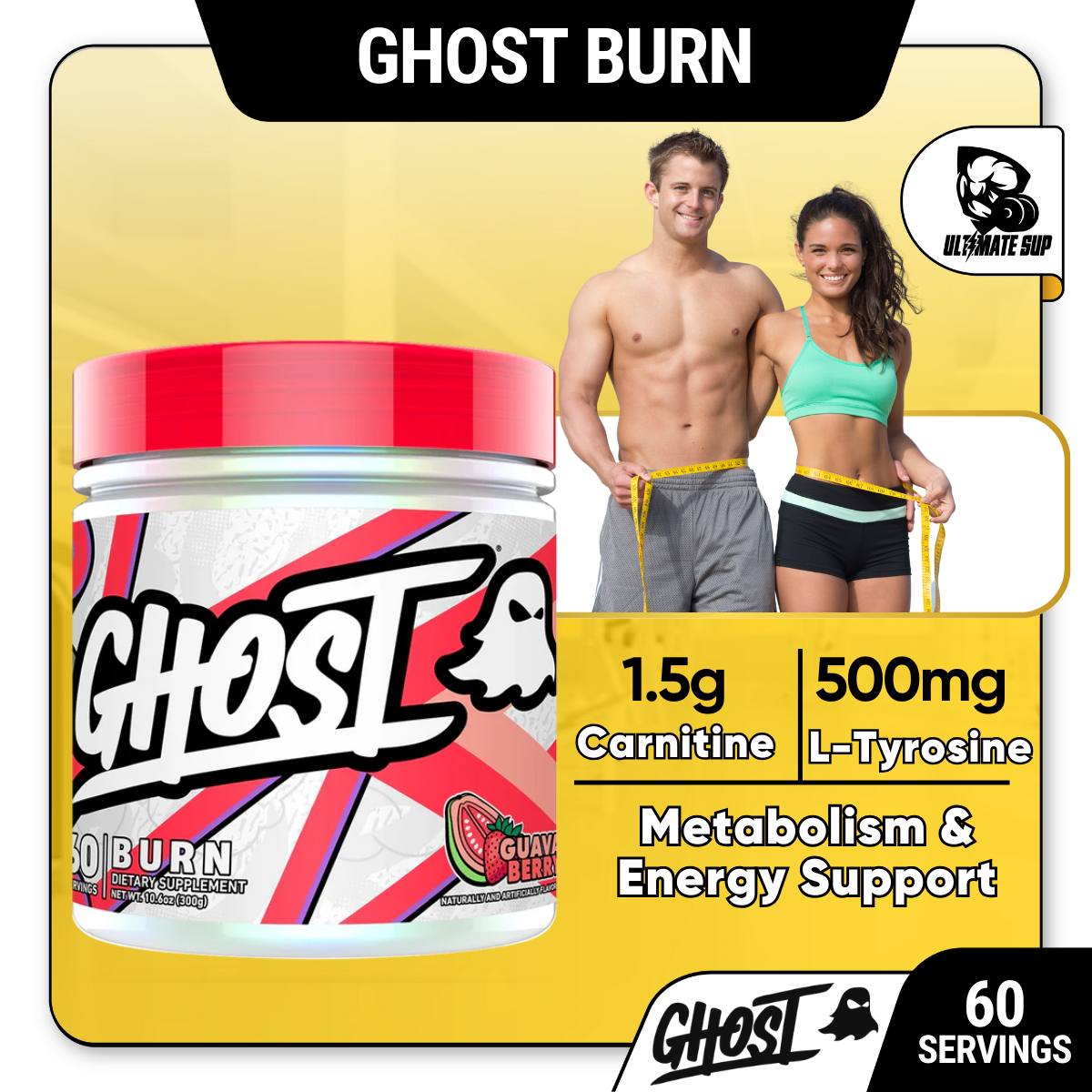GHOST, Burn V3 Weight Management Powder, 60 Sers - Ultimate Sup Singapore