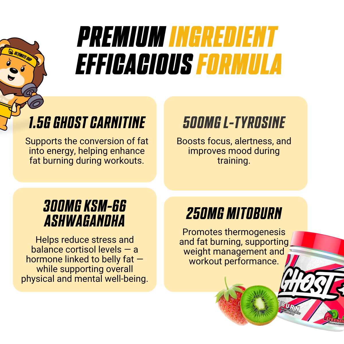 GHOST, Burn V3 Weight Management Powder, 60 Sers - Ultimate Sup Singapore