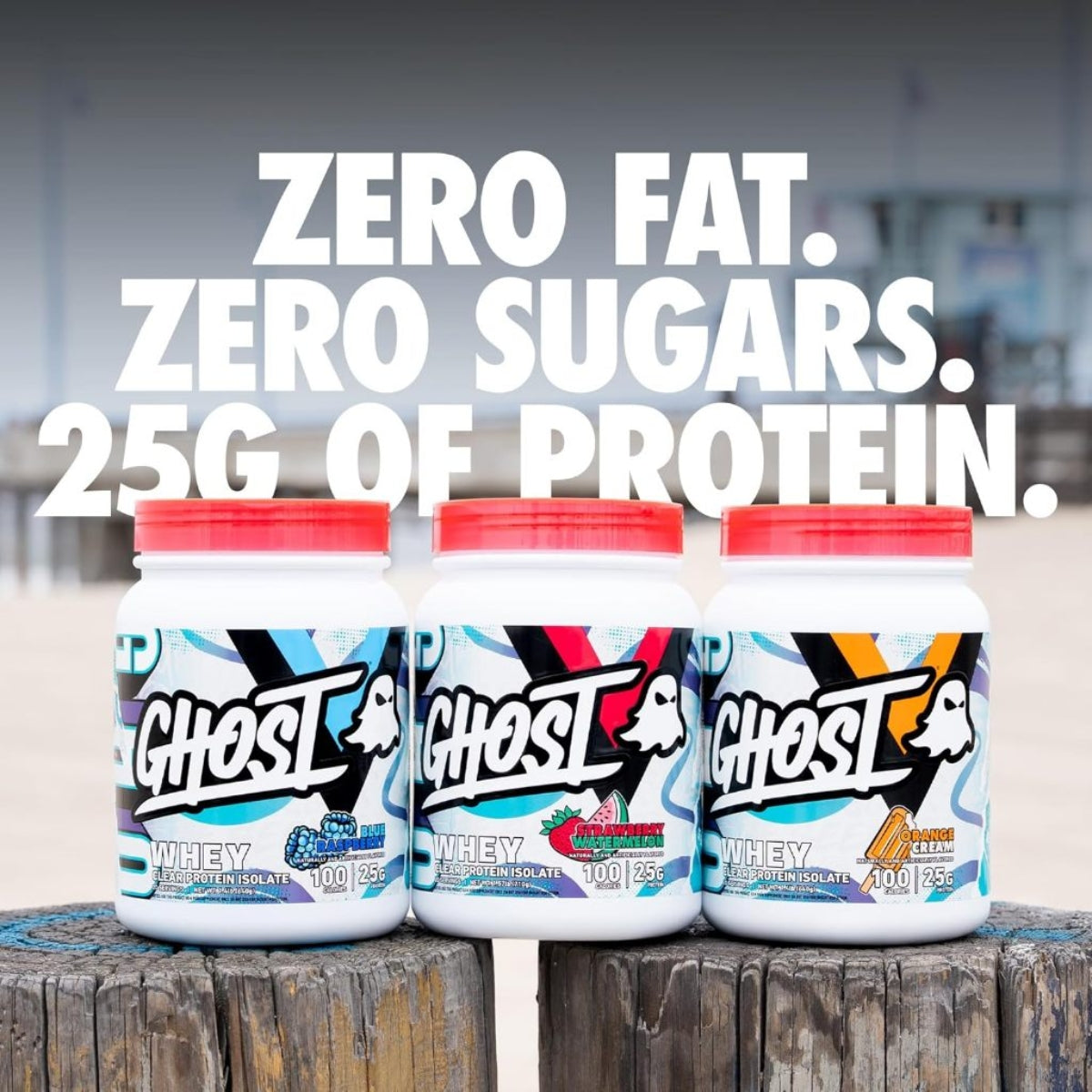 GHOST Clear Whey Isolate Protein Powder, Post Workout Drink for Muscle Gain & Recovery 20 servings - Ultimate Sup Singapore