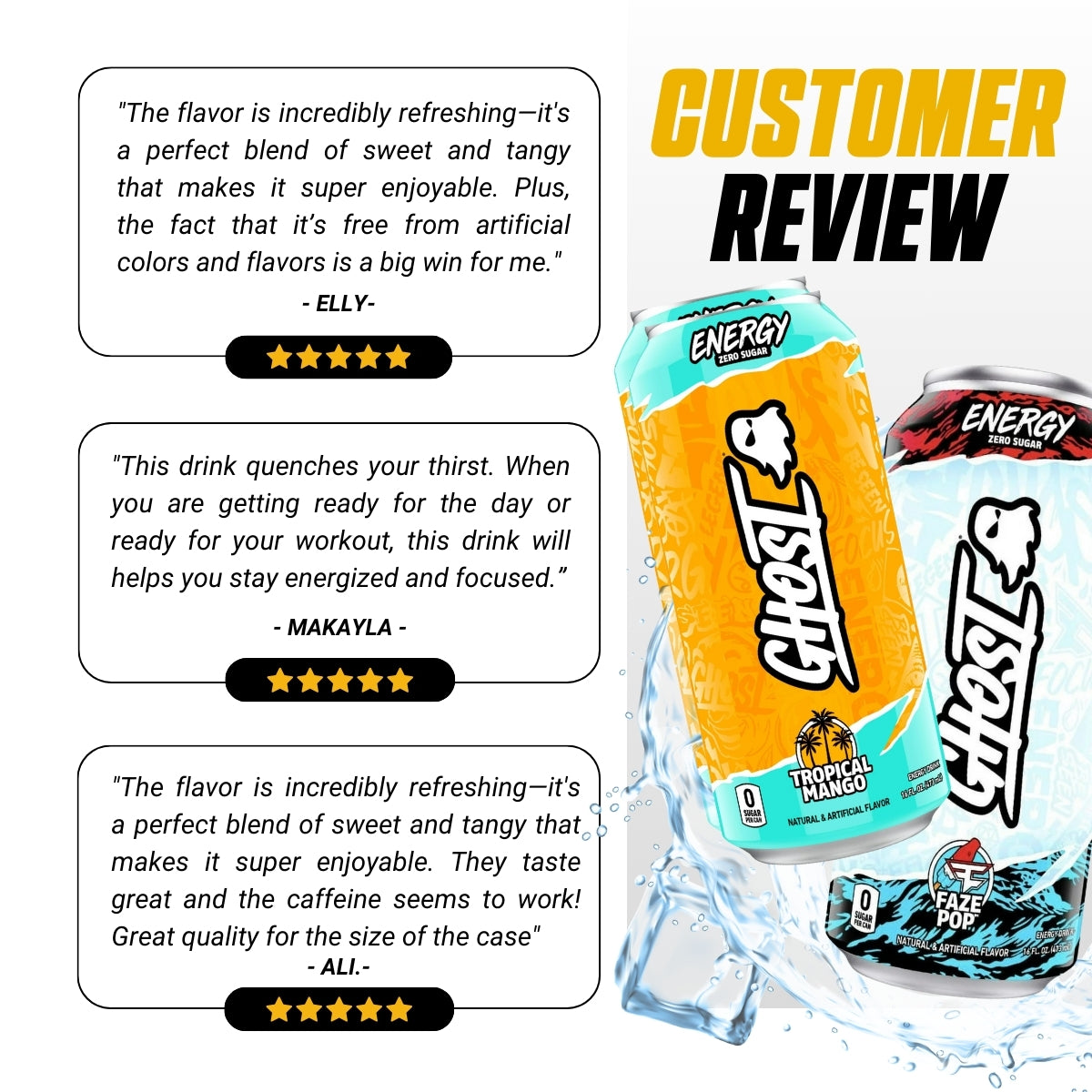 GHOST, Energy Drink, 200mg Caffeine, 12 Cans - Ultimate Sup Singapore
