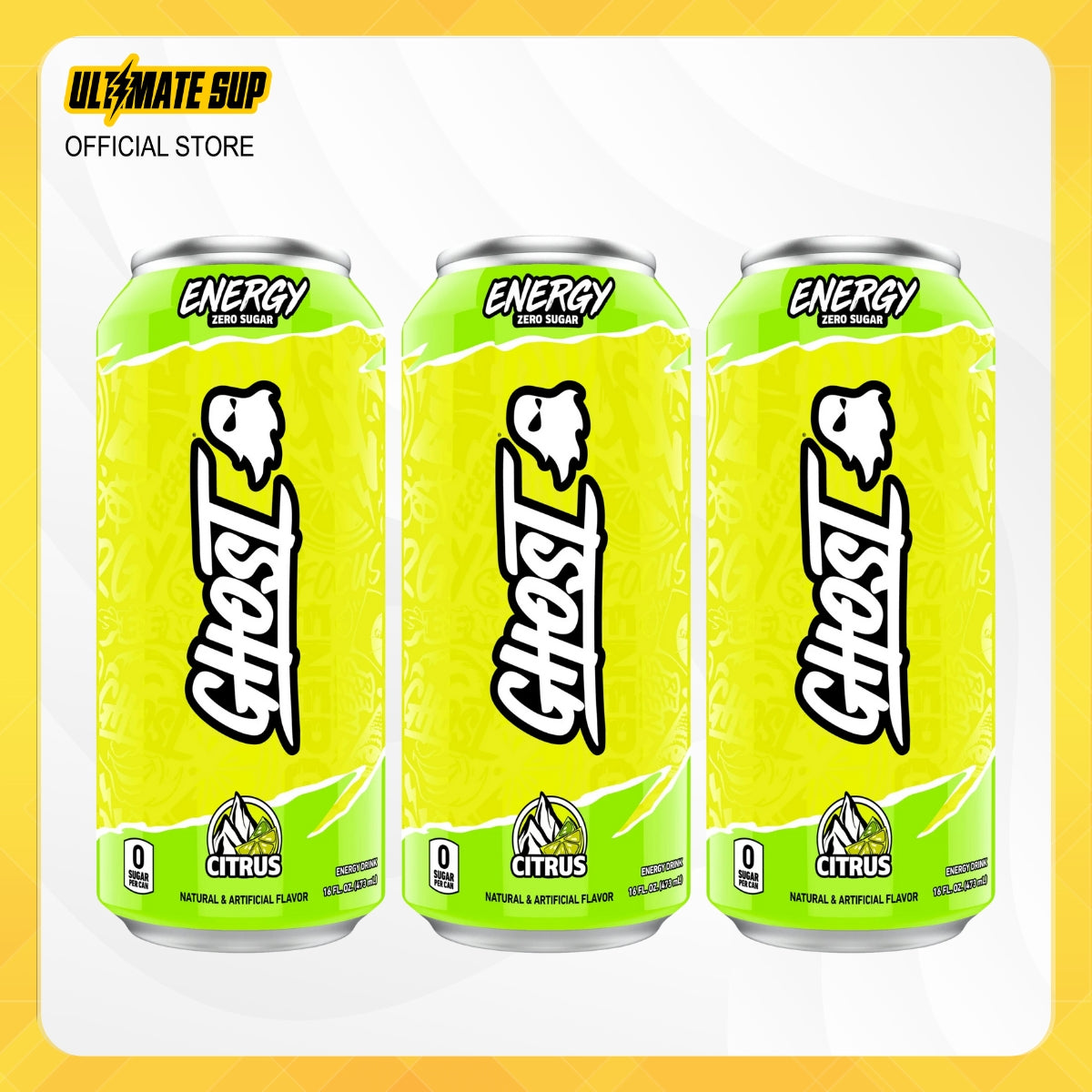 GHOST, Energy Drink, 200mg Caffeine, 12 Cans - Ultimate Sup Singapore