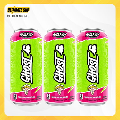 GHOST, Energy Drink, 200mg Caffeine, 12 Cans - Ultimate Sup Singapore