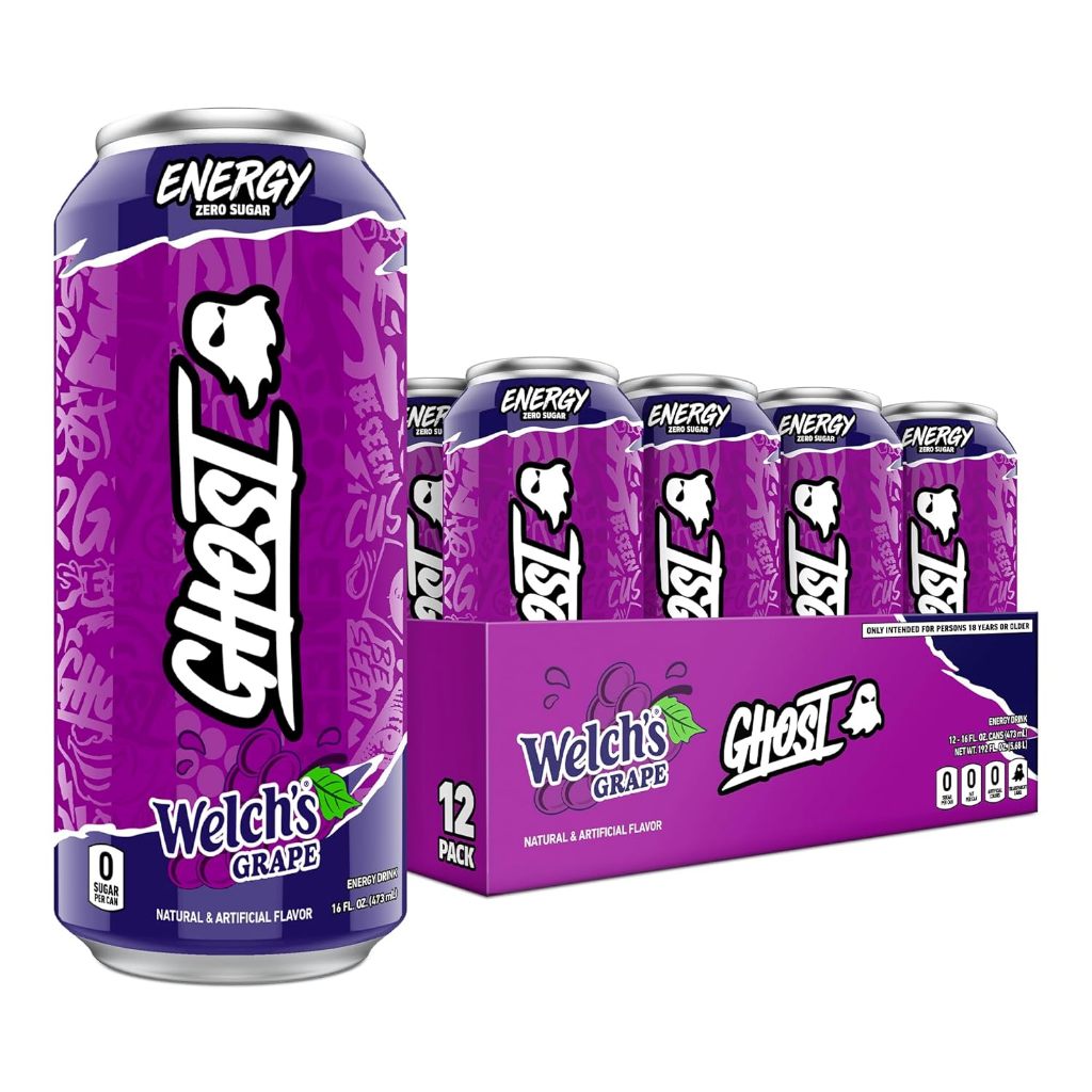 GHOST, Energy Drink, 200mg Caffeine, 12 Cans - Ultimate Sup Singapore