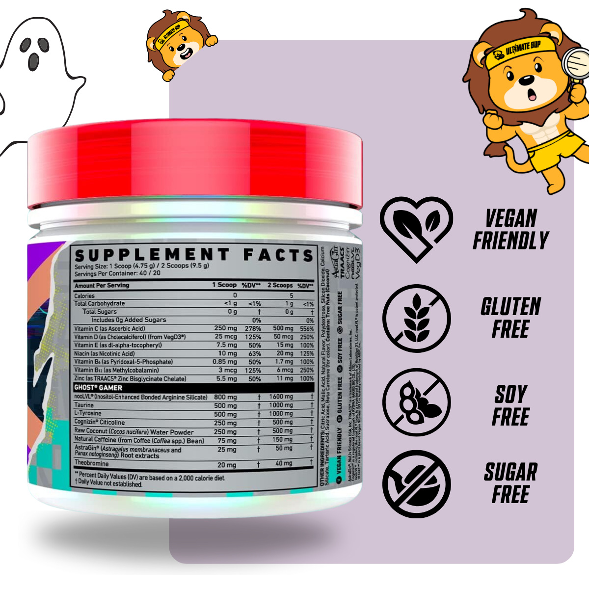 GHOST, Gamer, 40 servings - Ultimate Sup Singapore