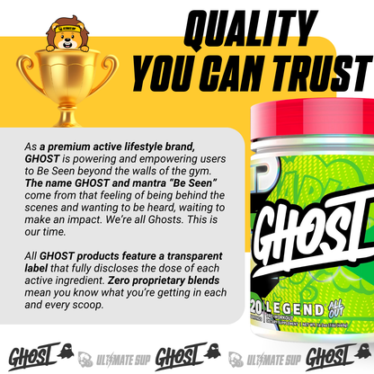 GHOST, Legend All Out Pre-Workout Powder, 20 Sers - Ultimate Sup Singapore