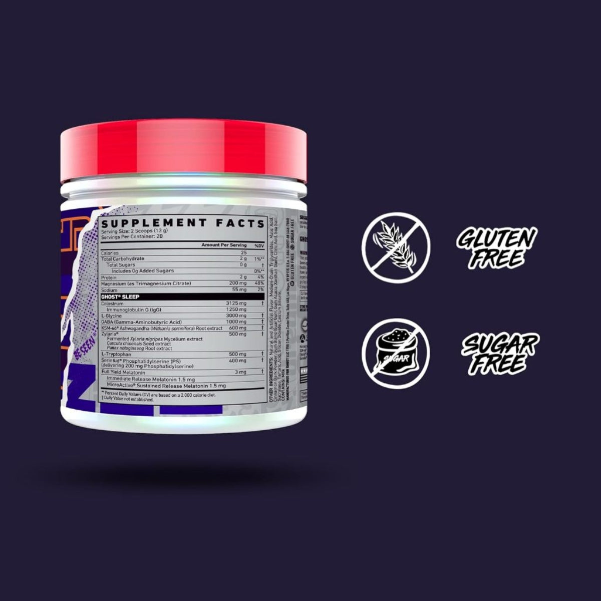 GHOST Sleep Dietary Supplement, Recovery & Rest with Premium Ingredients 20 servings - Ultimate Sup Singapore