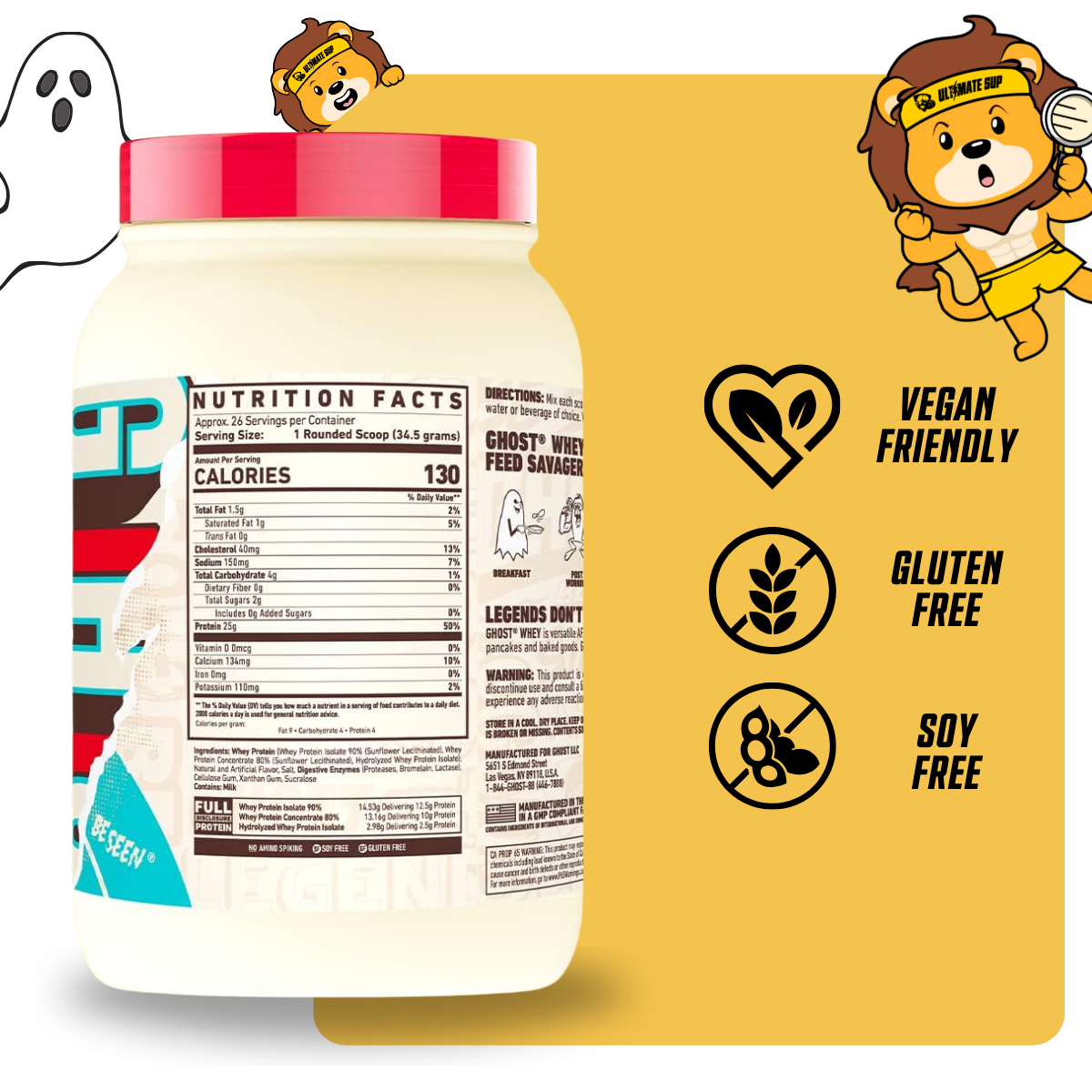 GHOST, Whey Protein Powder, 2-5lbs - Ultimate Sup Singapore