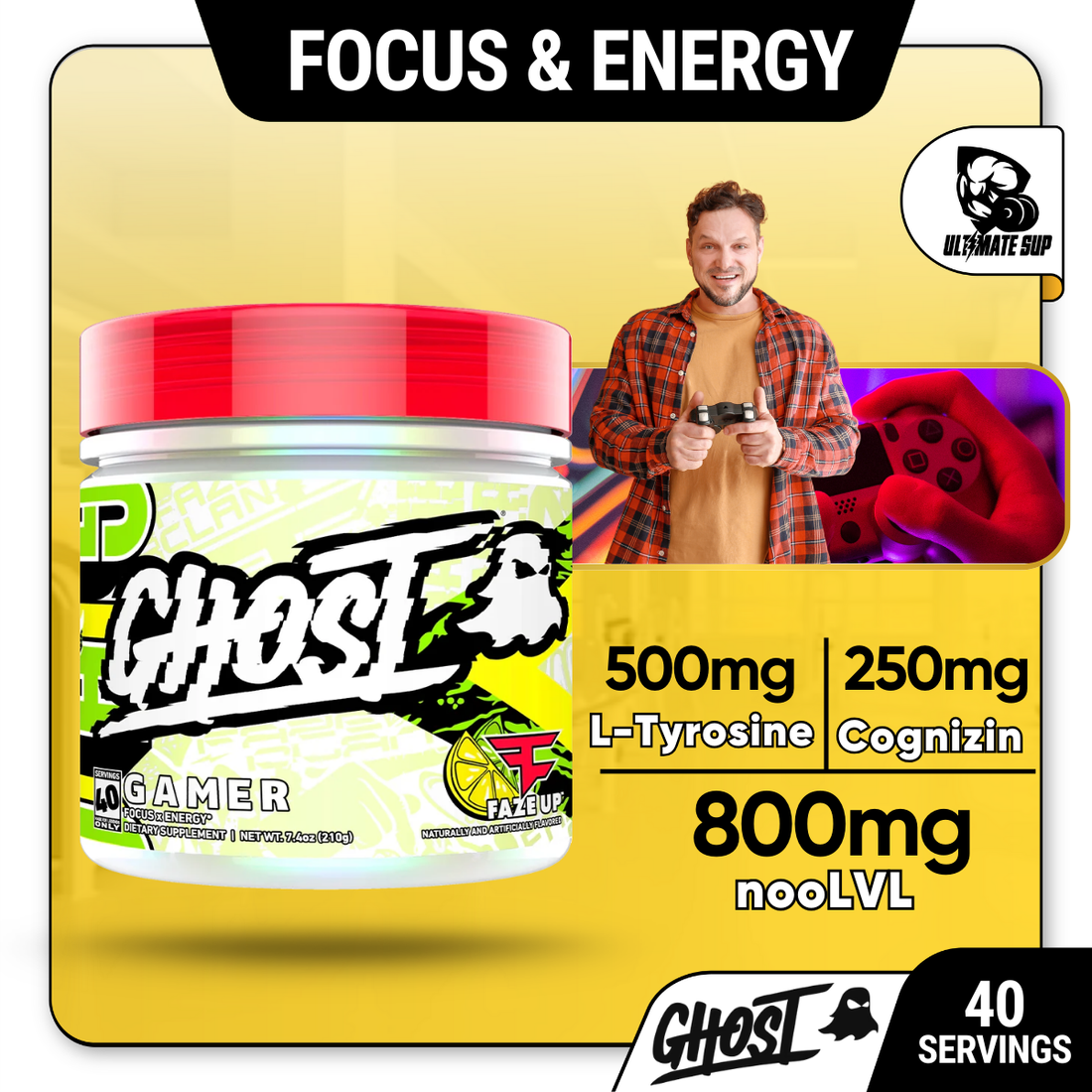 GHOST, Gamer, 40 servings - Ultimate Sup Singapore