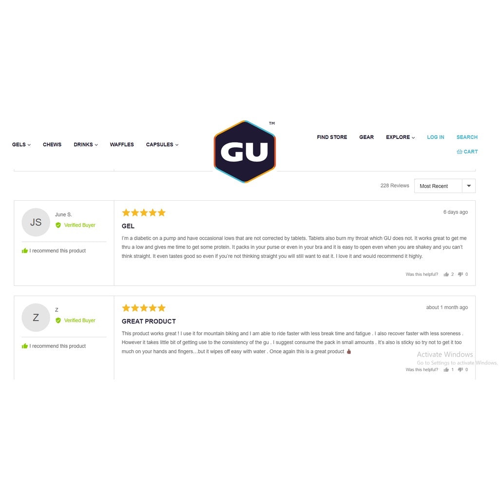 GU Energy Gel 24 Pack - Various Flavors - Ultimate Sup Singapore